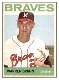 1964 Topps Baseball #400 Warren Spahn Braves NR-MT 509995