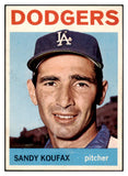 1964 Topps Baseball #200 Sandy Koufax Dodgers EX-MT 510000