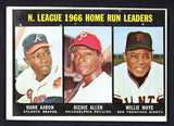 1967 Topps Baseball #244 N.L. Home Run Leaders Aaron Mays EX 510015