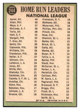 1967 Topps Baseball #244 N.L. Home Run Leaders Aaron Mays EX 510015