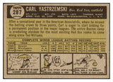 1961 Topps Baseball #287 Carl Yastrzemski Red Sox EX+/EX-MT 510018