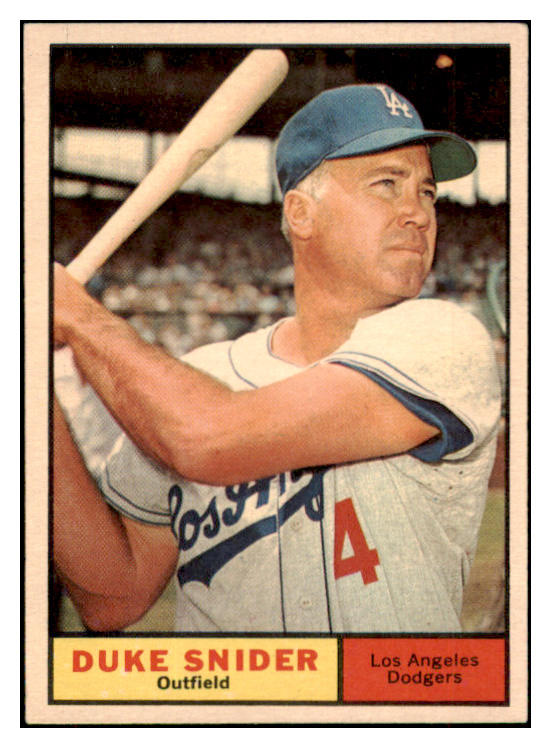 1961 Topps Baseball #443 Duke Snider Dodgers EX-MT 510032