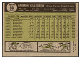 1961 Topps Baseball #080 Harmon Killebrew Twins EX+/EX-MT 510041