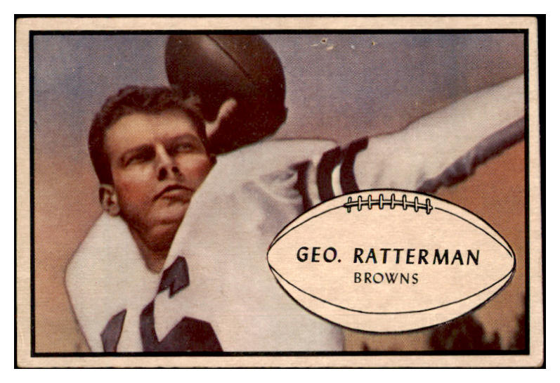 1953 Bowman Football #085 George Ratterman Browns GD-VG 510046