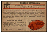 1953 Bowman Football #085 George Ratterman Browns GD-VG 510046