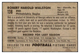 1952 Bowman Large Football #138 Bob Walston Eagles GD-VG 510049