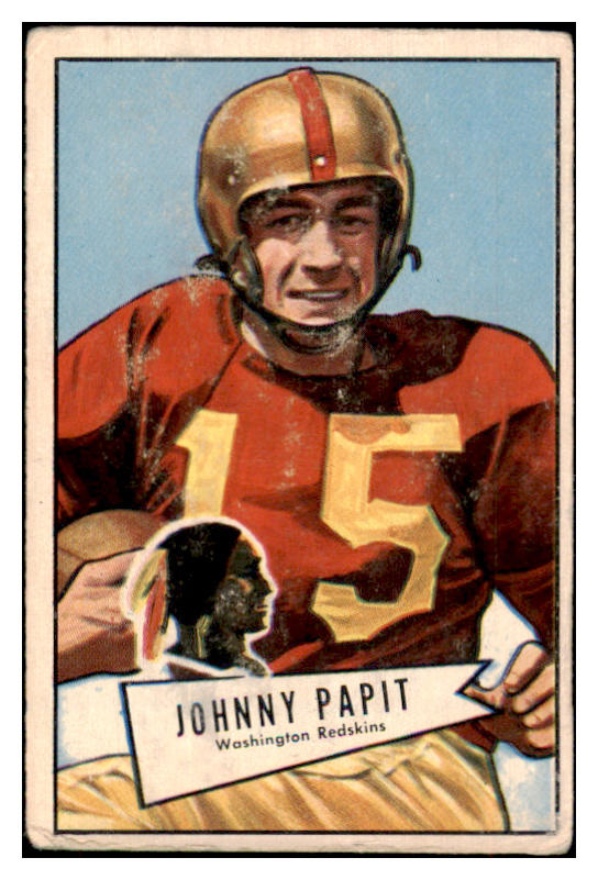 1952 Bowman Large Football #143 John Pappit Washington VG 510053