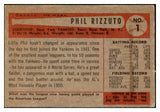 1954 Bowman Baseball #001 Phil Rizzuto Yankees EX 510065