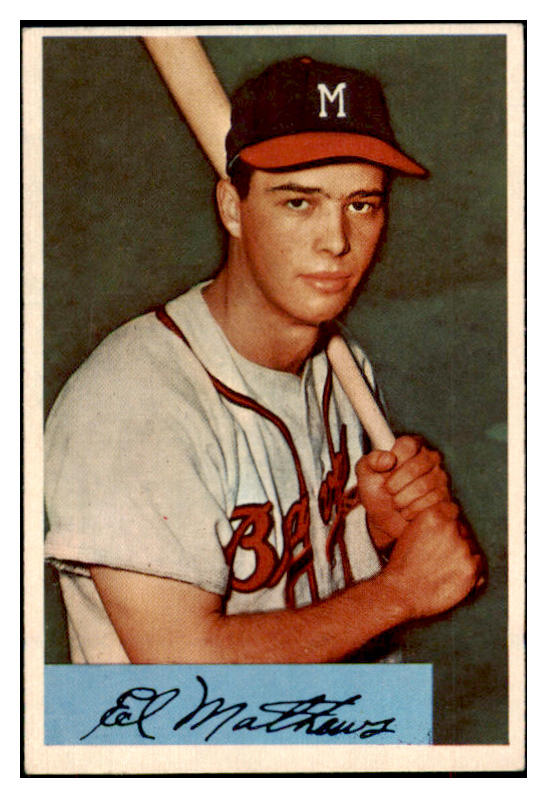 1954 Bowman Baseball #064 Eddie Mathews Braves EX-MT 510066