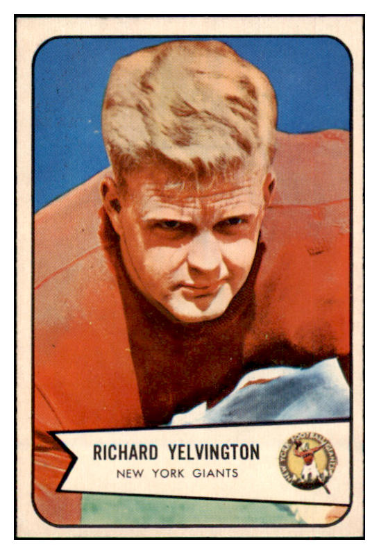 1954 Bowman Football #077 Dick Yelvington Giants EX-MT 510075