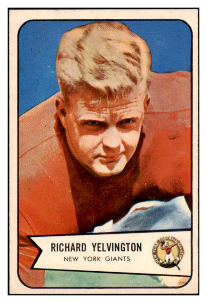 1954 Bowman Football #077 Dick Yelvington Giants EX-MT 510075