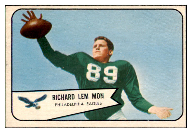 1954 Bowman Football #114 Richard Lemmon Eagles EX 510077