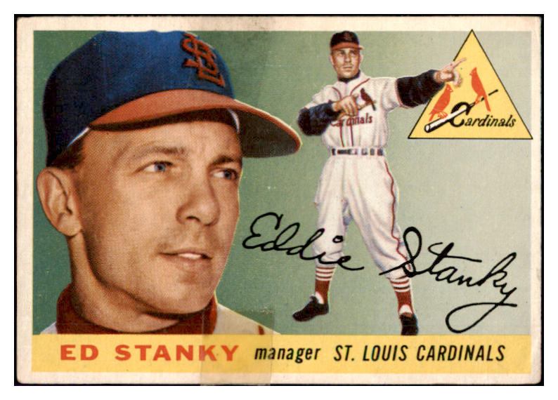 1955 Topps Baseball #191 Eddie Stanky Cardinals PR-FR 510094