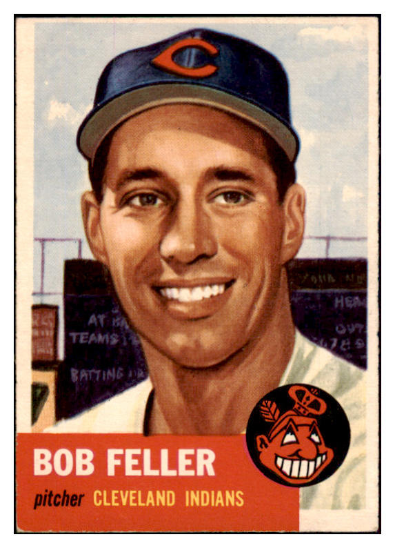 1953 Topps Baseball #054 Bob Feller Indians EX-MT 510104