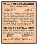 1948 Leaf Football #023 Ken Kavanaugh Bears PR-FR 510105