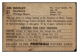 1952 Bowman Small Football #031 Jim Dooley Bears PR-FR 510110