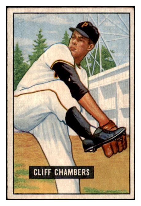 1951 Bowman Baseball #131 Cliff Chambers Pirates EX 510128