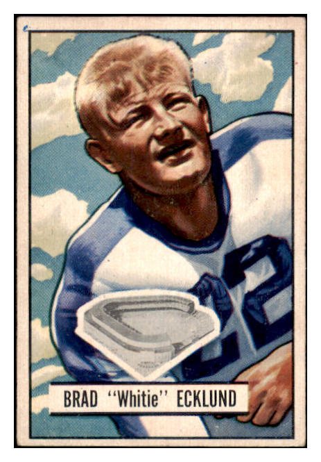 1951 Bowman Football #081 Brad Ecklund Yanks EX-MT 510135