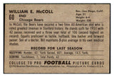 1952 Bowman Small Football #060 Bill McColl Bears VG-EX 510139