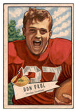 1952 Bowman Small Football #103 Don Paul Cardinals VG-EX 510142