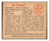 1950 Bowman Football #029 Eddie Stanky Giants VG-EX 510155