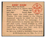 1950 Bowman Baseball #200 Kirby Higbe Giants VG-EX Copyright 510161