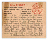 1950 Bowman Baseball #117 Bill Rigney Giants VG-EX 510164