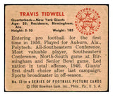 1950 Bowman Football #033 Travis Tidwell Giants VG-EX 510165