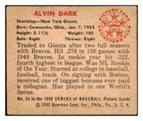 1950 Bowman Baseball #064 Alvin Dark Giants VG 510169