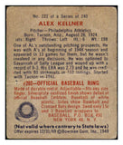 1949 Bowman Baseball #222 Alex Kellner A's GD-VG 510170