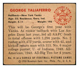 1950 Bowman Football #014 George Taliaferro Yanks VG-EX 510174