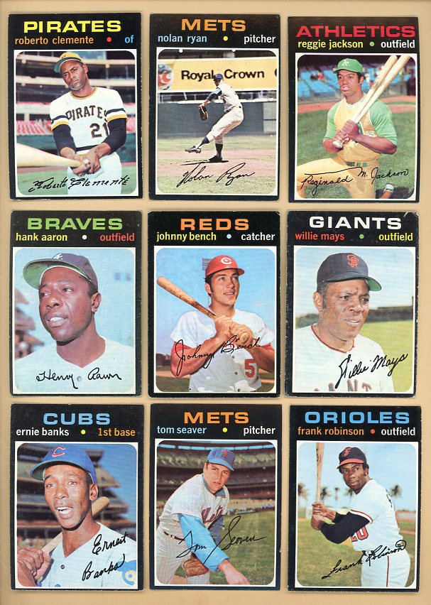 1971 Topps Baseball Complete Set VG-EX/EX Ryan Mays Aaron 510181