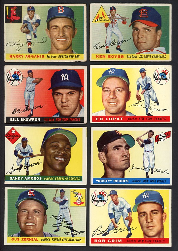 1955 Topps Set Lot 111 Diff VG-EX Agganis Boyer Skowron 510188