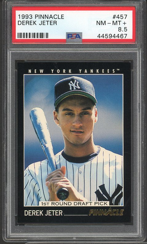 1993 Pinnacle #457 Derek Jeter Yankees PSA 8.5 NM/MT+ 510236