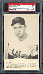 1952 Num Num #004 Bob Lemon Indians PSA 4 VG-EX w Tab 510276