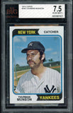 1974 Topps Baseball #340 Thurman Munson Yankees BVG 7.5 NM+ 510315