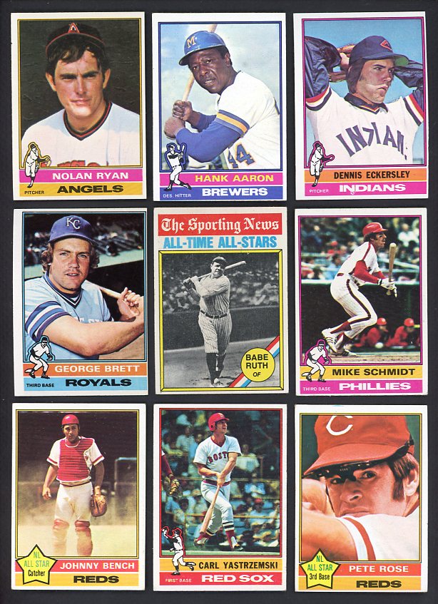 1976 Topps Baseball Complete Set Mid Grade Eckersley Ryan Aaron 510323