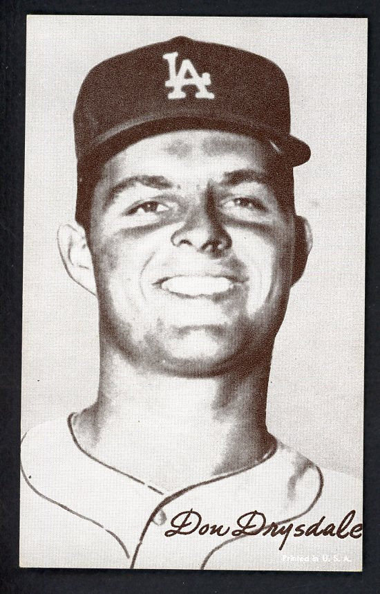 1947-66 Exhibits Don Drysdale Dodgers EX Portrait 510379