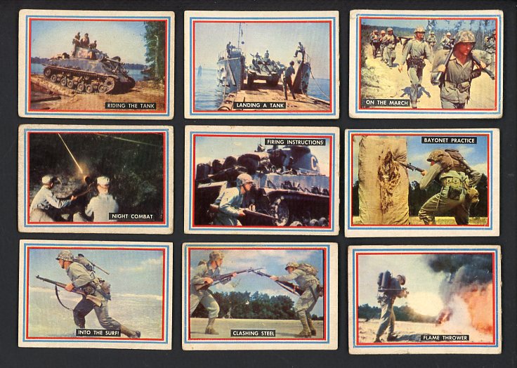 1953 Topps Fighting Marines Set Lot 91 Diff VG-EX/EX 510427