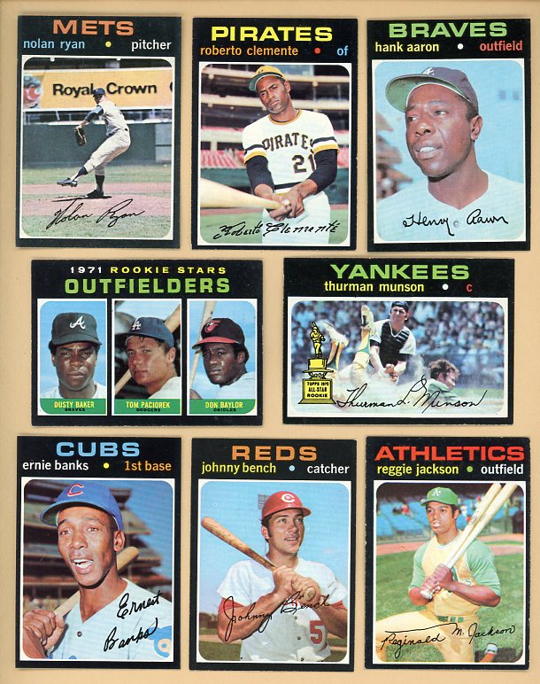 1971 Topps Baseball Near Set (-Mays) EX/EX+ Clemente Aaron 510475