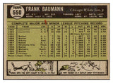 1961 Topps Baseball #550 Frank Baumann White Sox NR-MT 510493