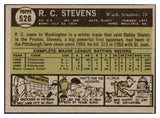 1961 Topps Baseball #526 R.C. Stevens Senators NR-MT 510495