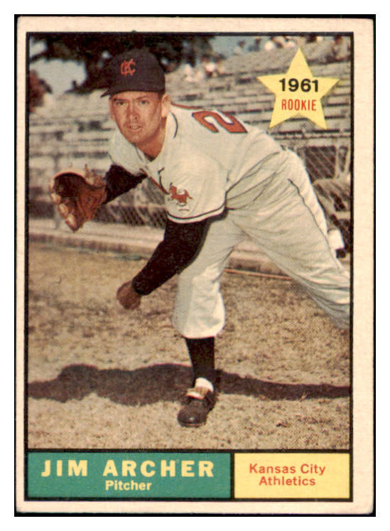 1961 Topps Baseball #552 Jim Archer A's EX 510521