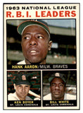 1964 Topps Baseball #011 N.L. RBI Leaders Hank Aaron EX-MT 510546