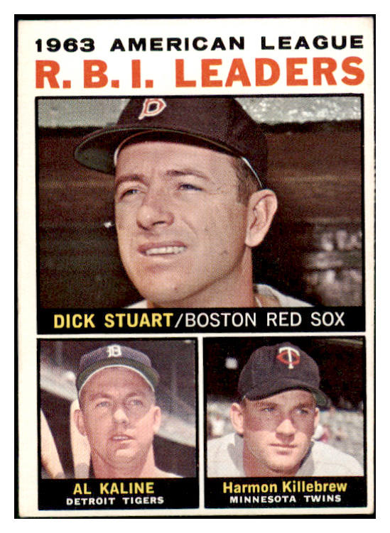 1964 Topps Baseball #012 A.L. RBI Leaders Al Kaline EX-MT 510547