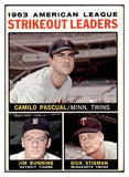 1964 Topps Baseball #006 A.L. Strike Out Leaders Jim Bunning EX 510554