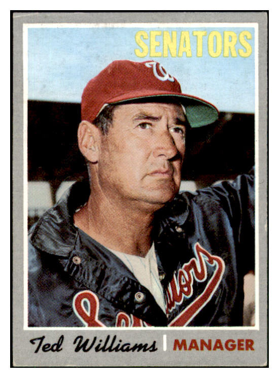 1970 Topps Baseball #211 Ted Williams Senators VG-EX 510579