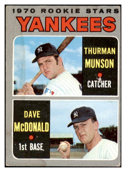 1970 Topps Baseball #189 Thurman Munson Yankees VG-EX 510586