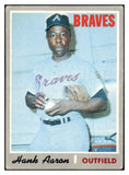 1970 Topps Baseball #500 Hank Aaron Braves VG-EX 510587