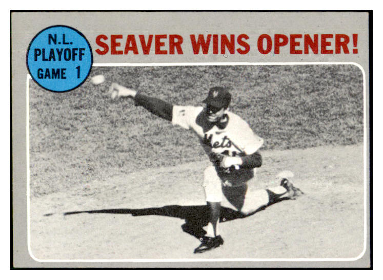 1970 Topps Baseball #195 N.L. Play Offs Game 1 Tom Seaver EX-MT 510624